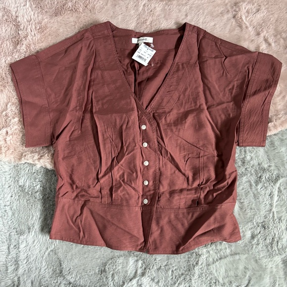 Madewell Tops - Madewell mauve short sleeve top
